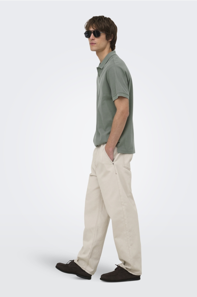 Only & Sons groene heren polo | Model