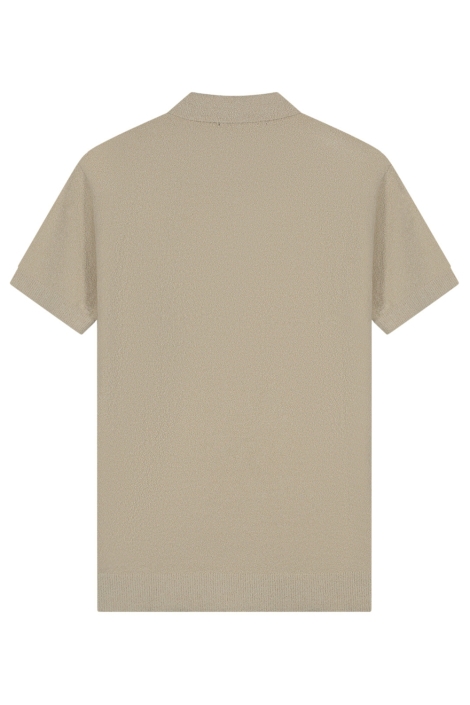 Malelions taupe heren polo | Achteraanzicht