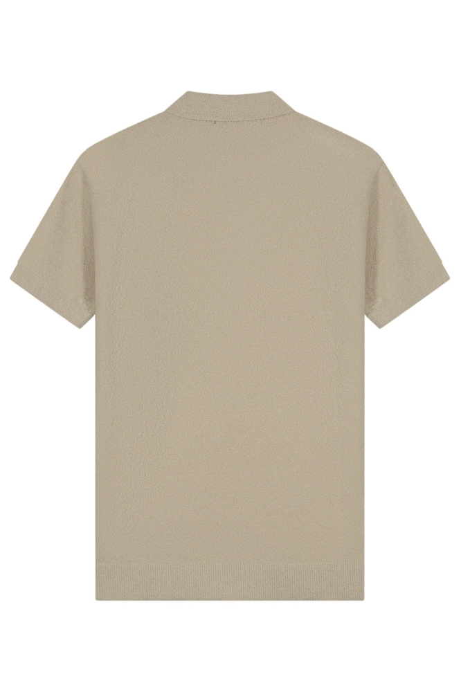 Malelions taupe heren polo | Achteraanzicht