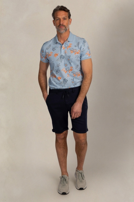 NZA blauwe heren polo | Model