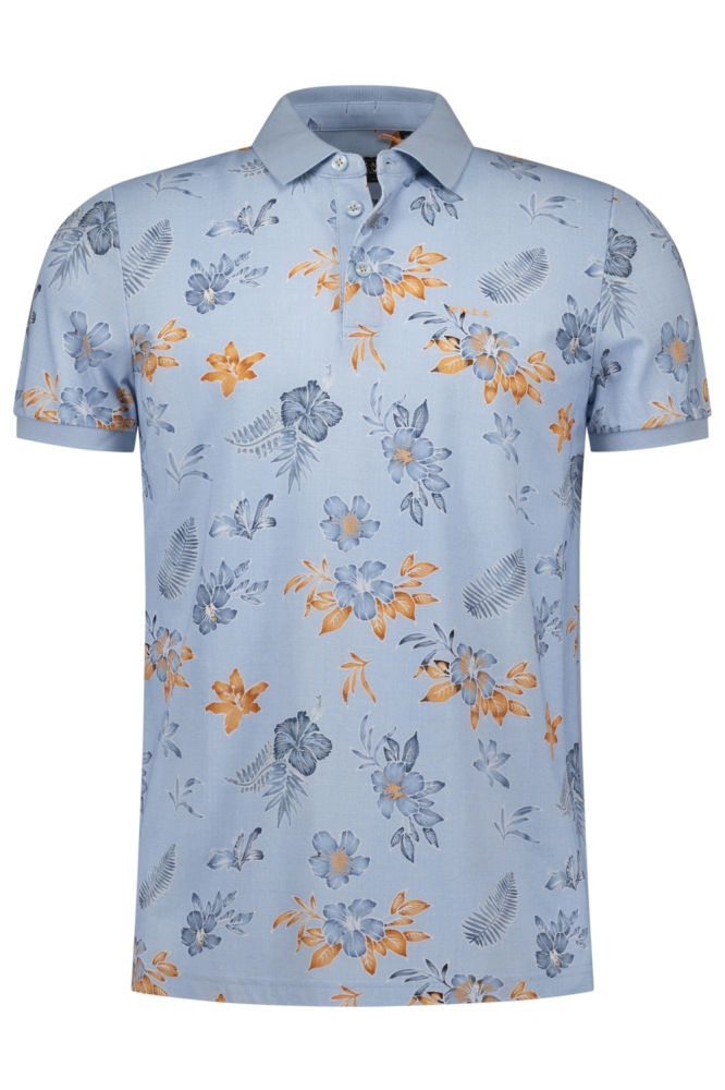 NZA blauwe heren polo | Model