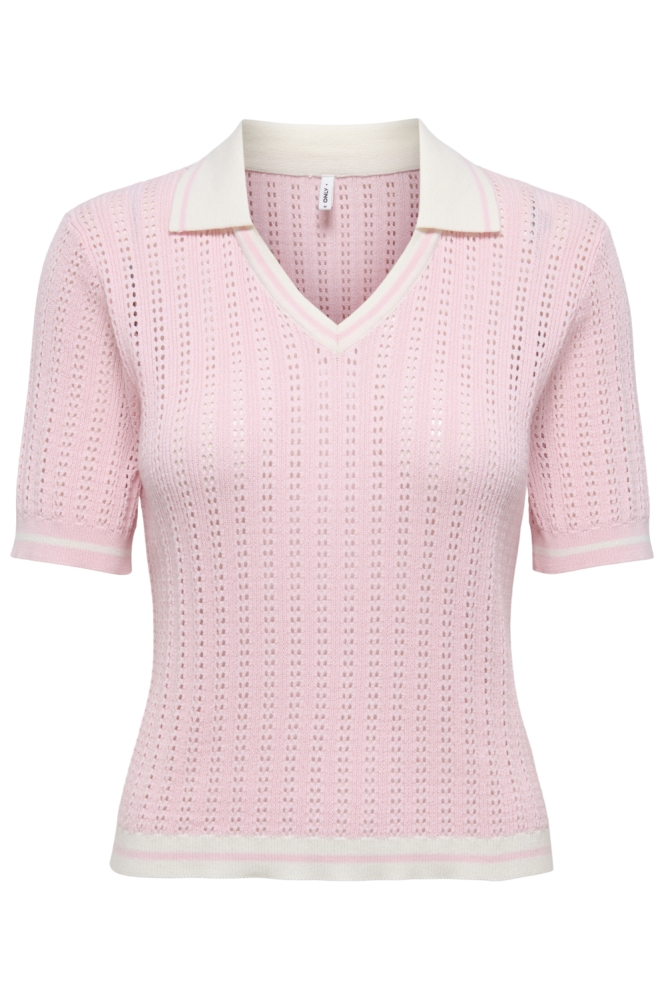 Only roze dames t-shirt | Vooraanzicht