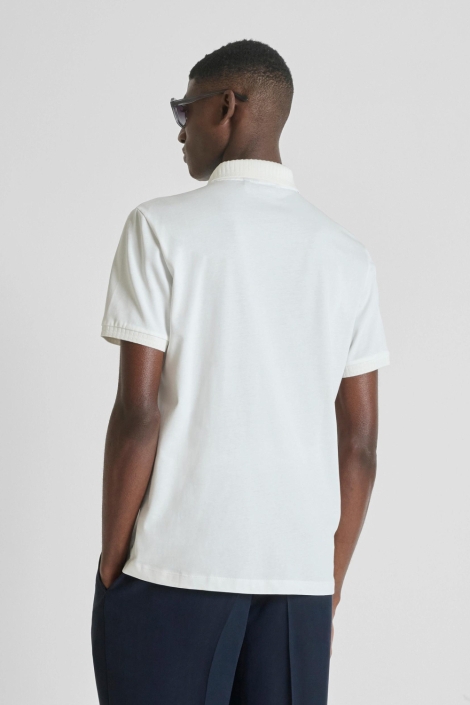 Antony Morato witte heren polo | Model achteraanzicht