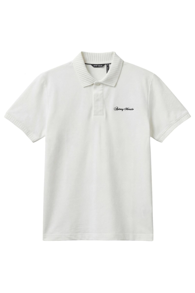 Antony Morato witte heren polo | Vooraanzicht