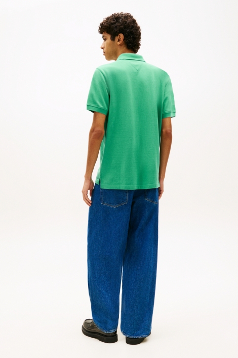 Tommy Jeans groene heren polo | Model