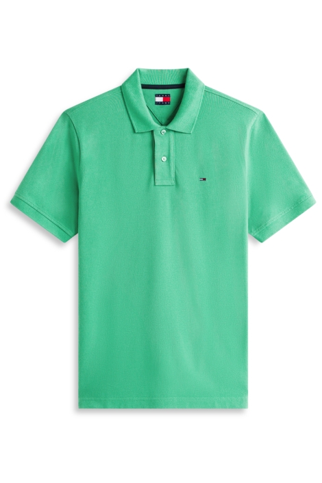 Tommy Jeans groene heren polo | Vooraanzicht