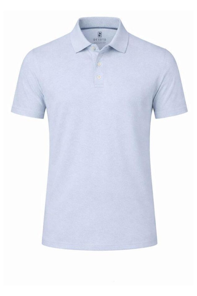 Desoto blauwe heren polo | Vooraanzicht