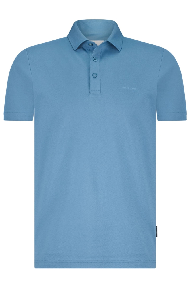 State of Art blauwe heren polo | Vooraanzicht