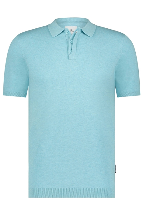 State of Art blauwe heren polo | Vooraanzicht