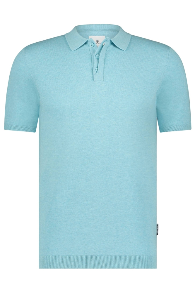 State of Art blauwe heren polo | Vooraanzicht