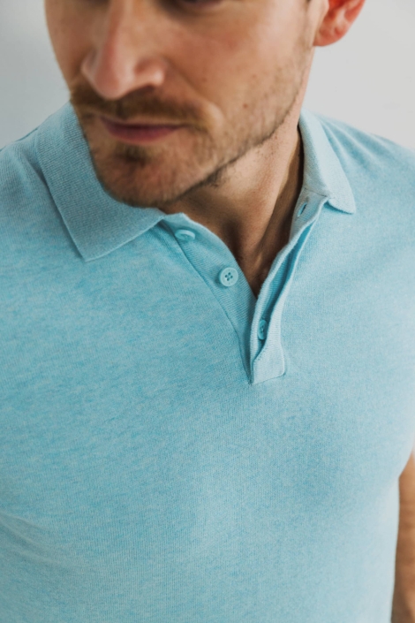 State of Art blauwe heren polo | Kleurstaal