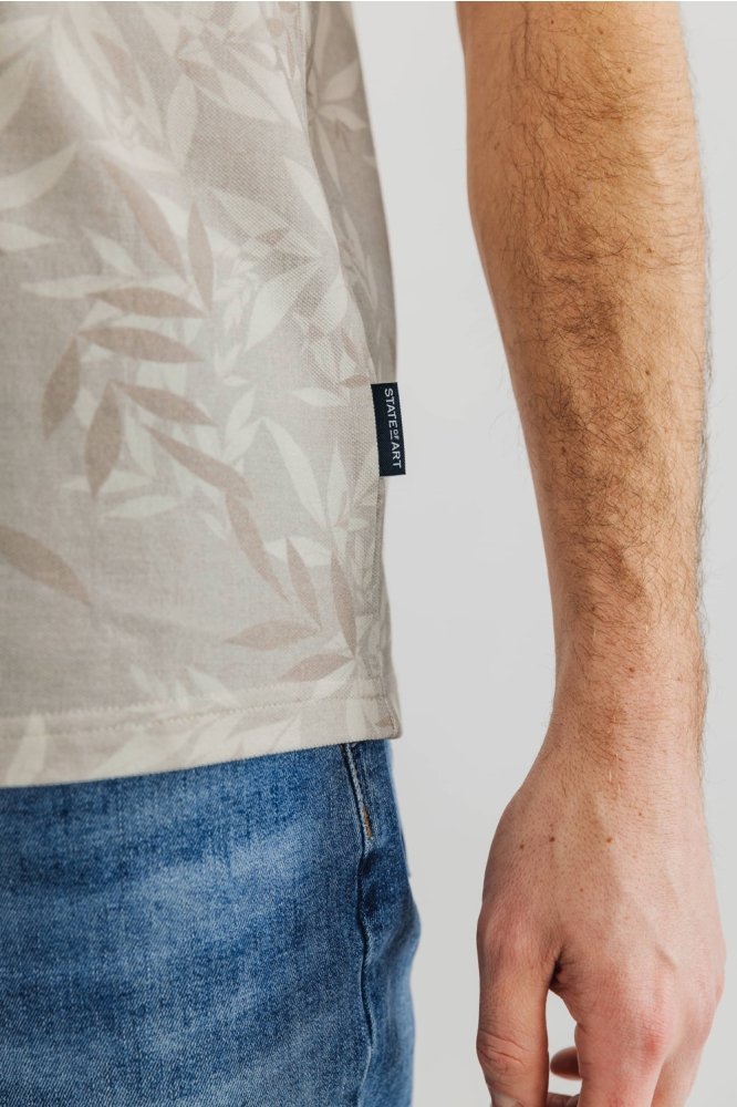 State of Art beige heren polo | Kleurstaal