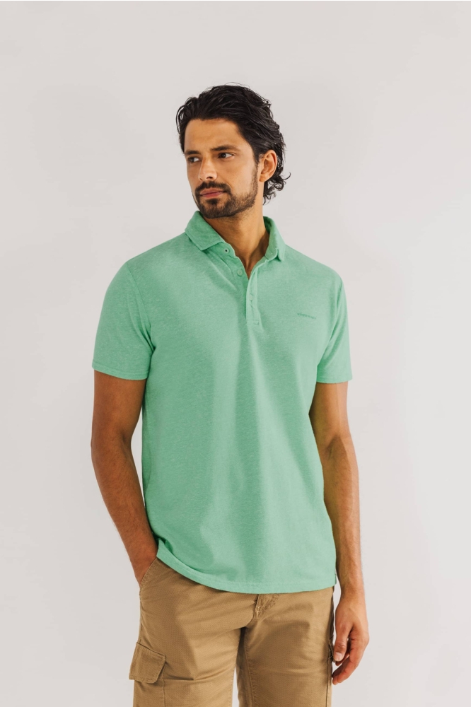 State of Art groene heren polo | Model vooraanzicht