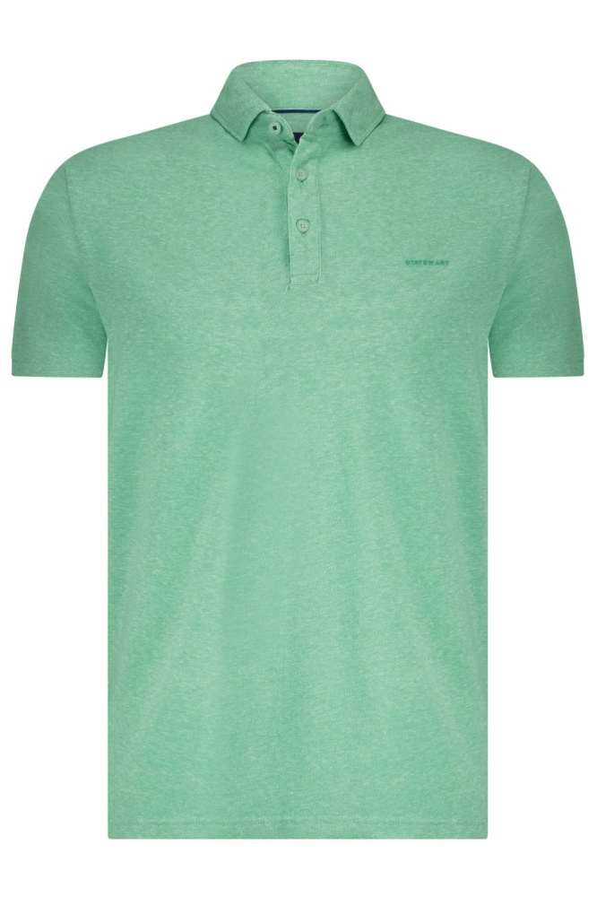 State of Art groene heren polo | Vooraanzicht