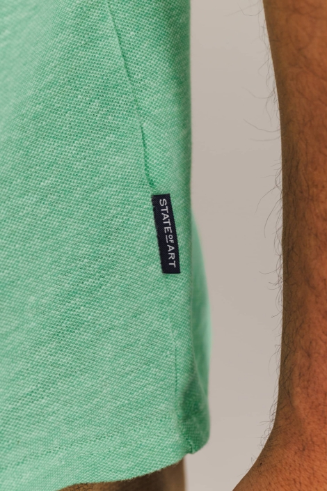 State of Art groene heren polo | Close up