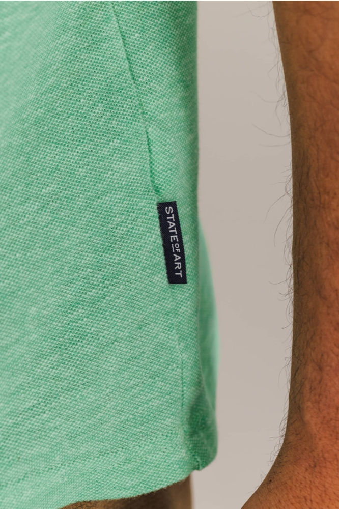 State of Art groene heren polo | Close up