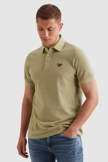 PME legend short sleeve polo pique garment dy Beige