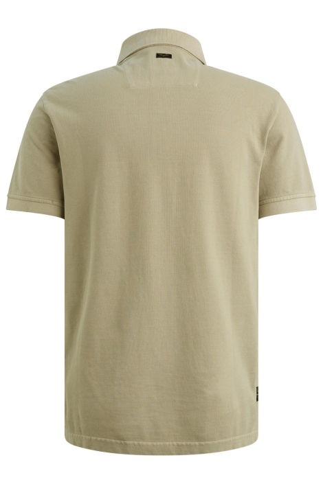 PME legend beige heren polo | Achteraanzicht