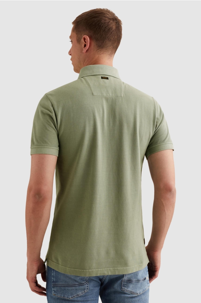 PME legend groene heren polo | Model achteraanzicht
