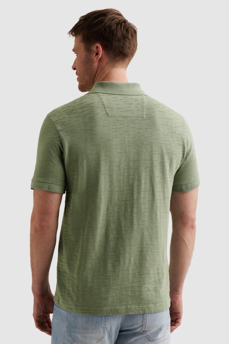 PME legend groene heren polo | Model achteraanzicht