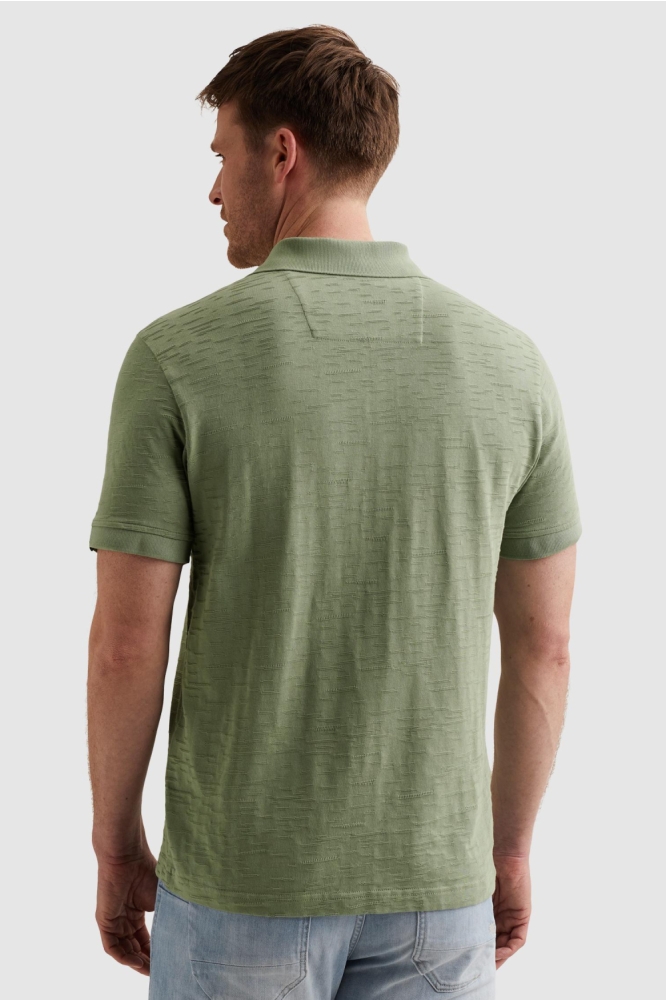 PME legend groene heren polo | Model achteraanzicht