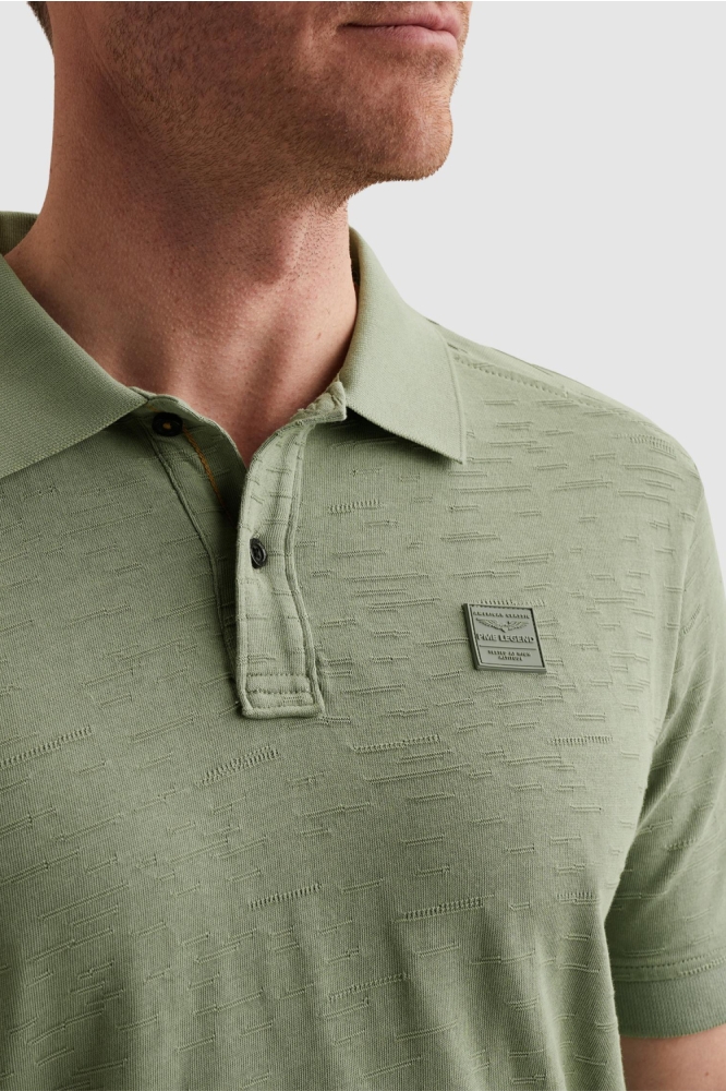 PME legend groene heren polo | Close up