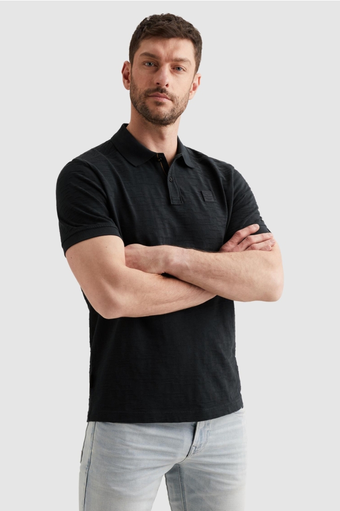 PME legend blauwe heren polo | Model