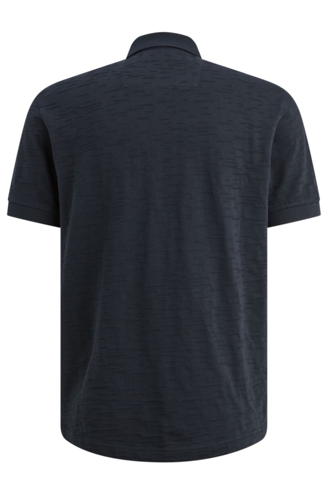 PME legend blauwe heren polo | Achteraanzicht