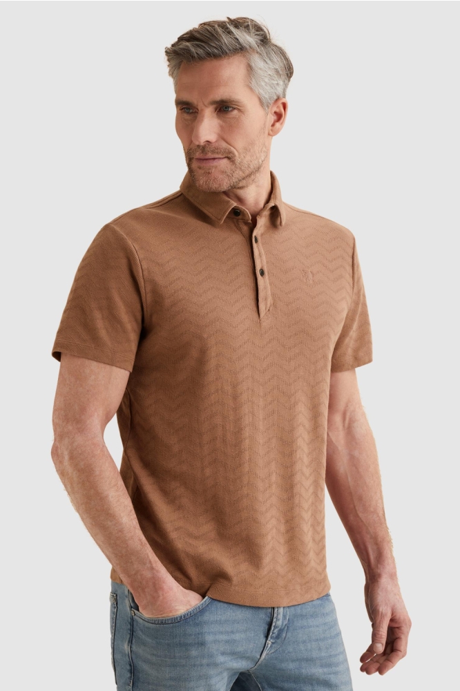 Vanguard roze heren polo | Model vooraanzicht