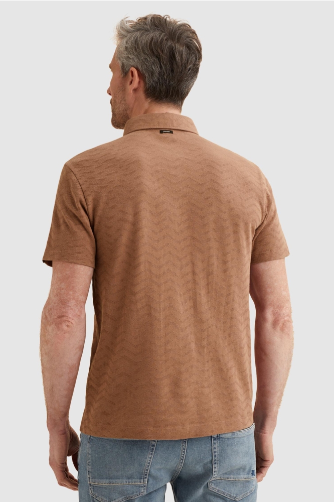 Vanguard roze heren polo | Model achteraanzicht