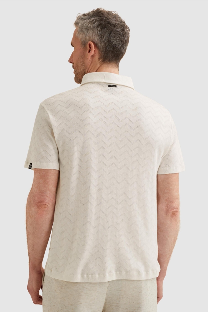 Vanguard witte heren polo | Model achteraanzicht