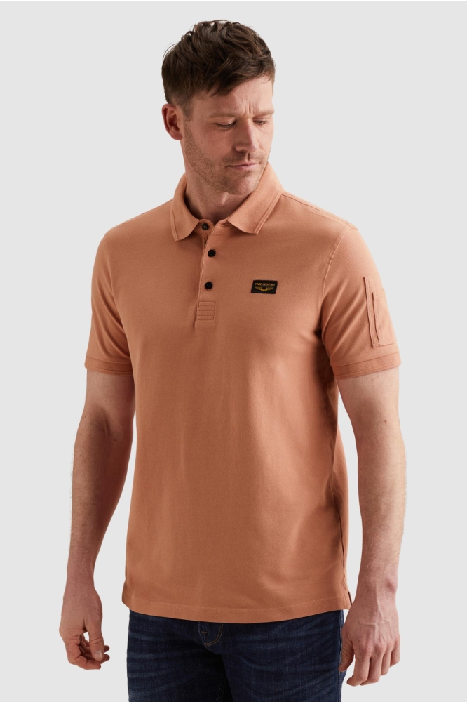 PME legend roze heren polo | Model vooraanzicht
