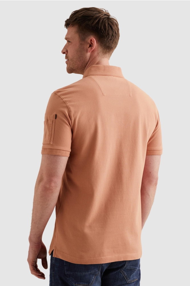 PME legend roze heren polo | Model achteraanzicht