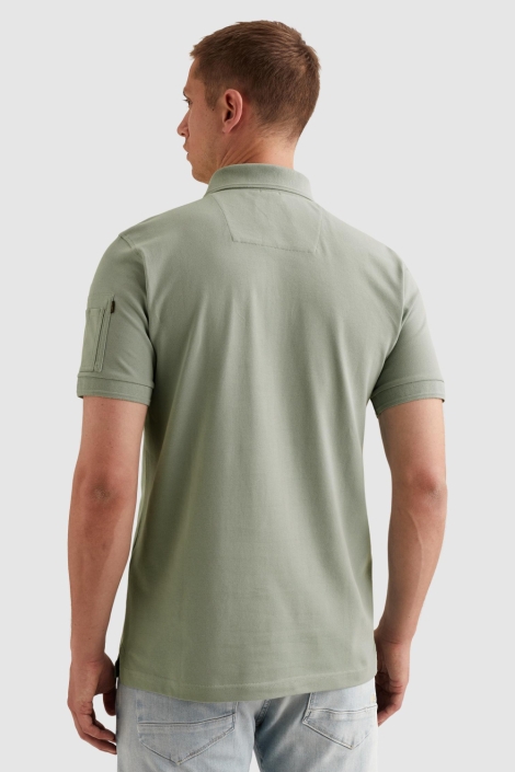 PME legend groene heren polo | Model achteraanzicht