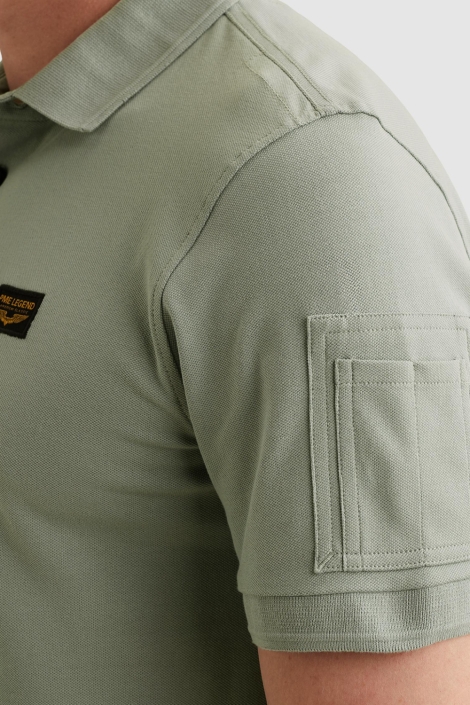PME legend groene heren polo | Close up