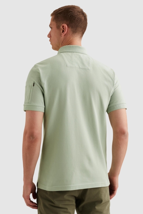 PME legend groene heren polo | Model achteraanzicht