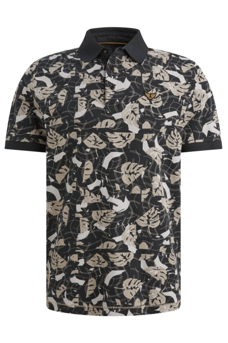 PME legend blauwe heren polo | Vooraanzicht