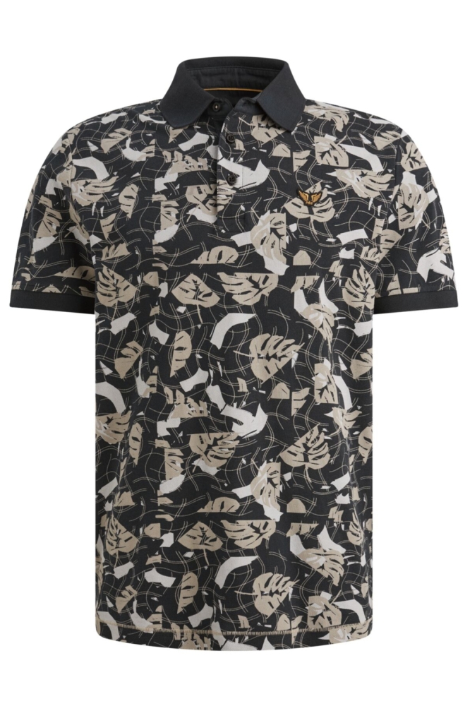 PME legend blauwe heren polo | Vooraanzicht