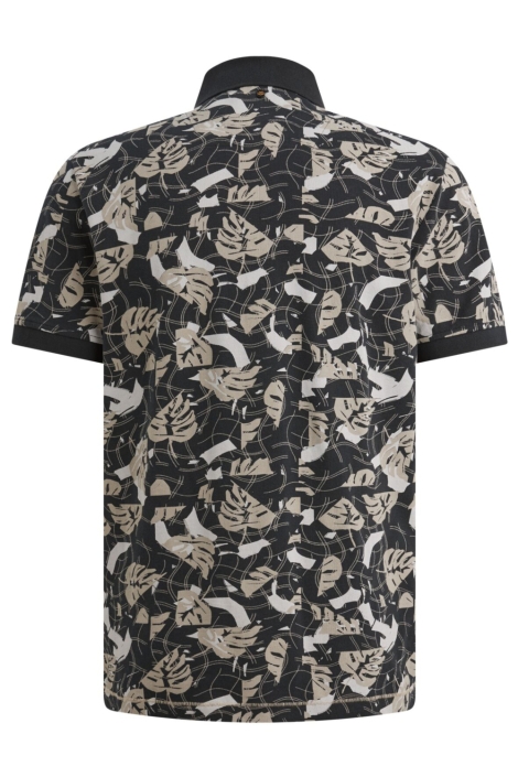 PME legend blauwe heren polo | Achteraanzicht