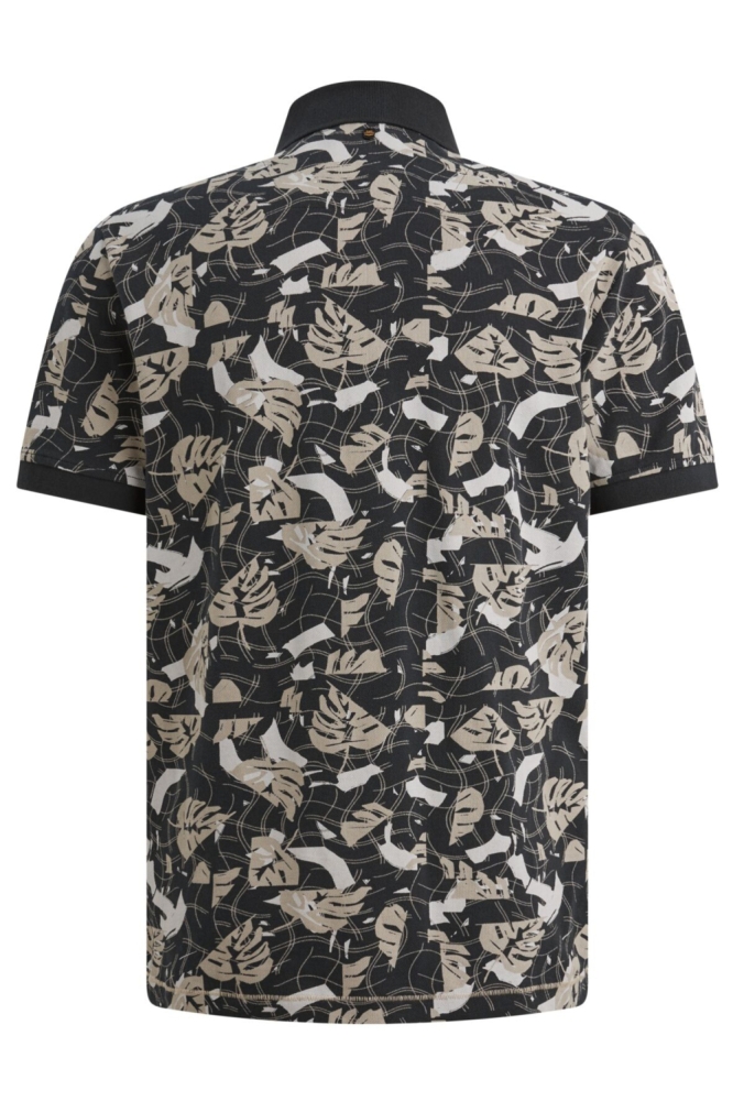 PME legend blauwe heren polo | Achteraanzicht