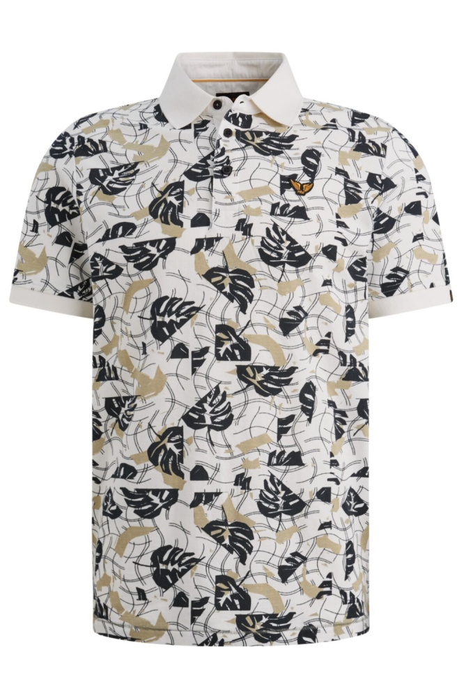 PME legend witte heren polo | Vooraanzicht