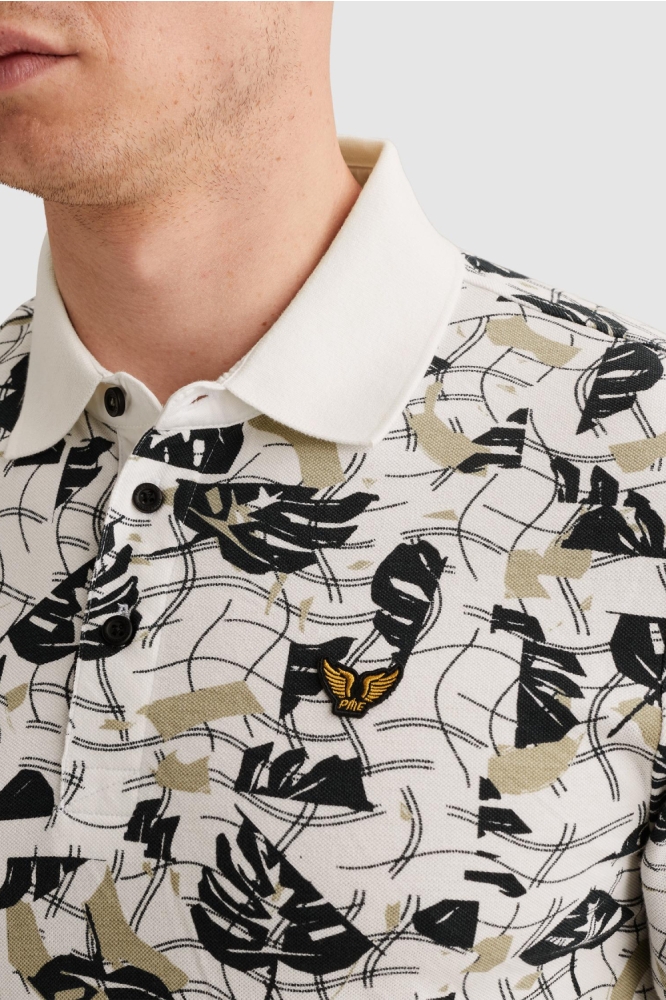 PME legend witte heren polo | Close up