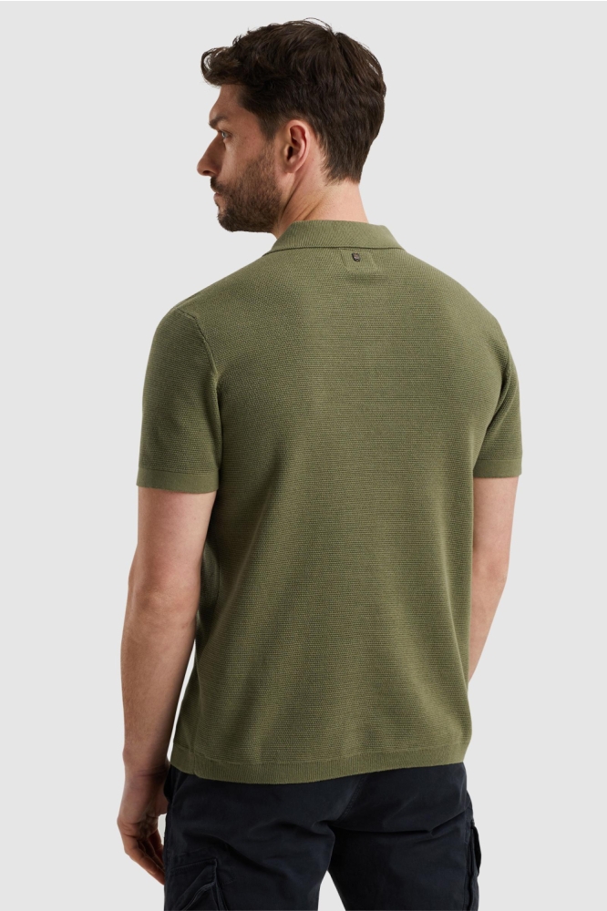 PME legend groene heren polo | Model achteraanzicht