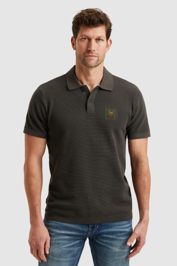 PME legend short sleeve polo cotton Grijs
