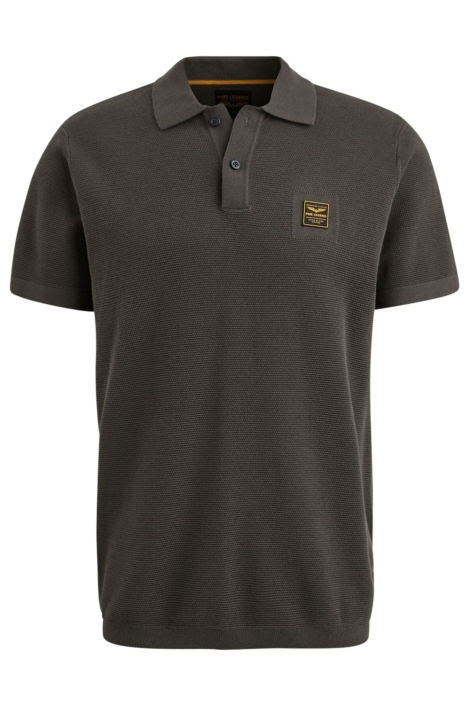 PME legend grijze heren polo | Vooraanzicht
