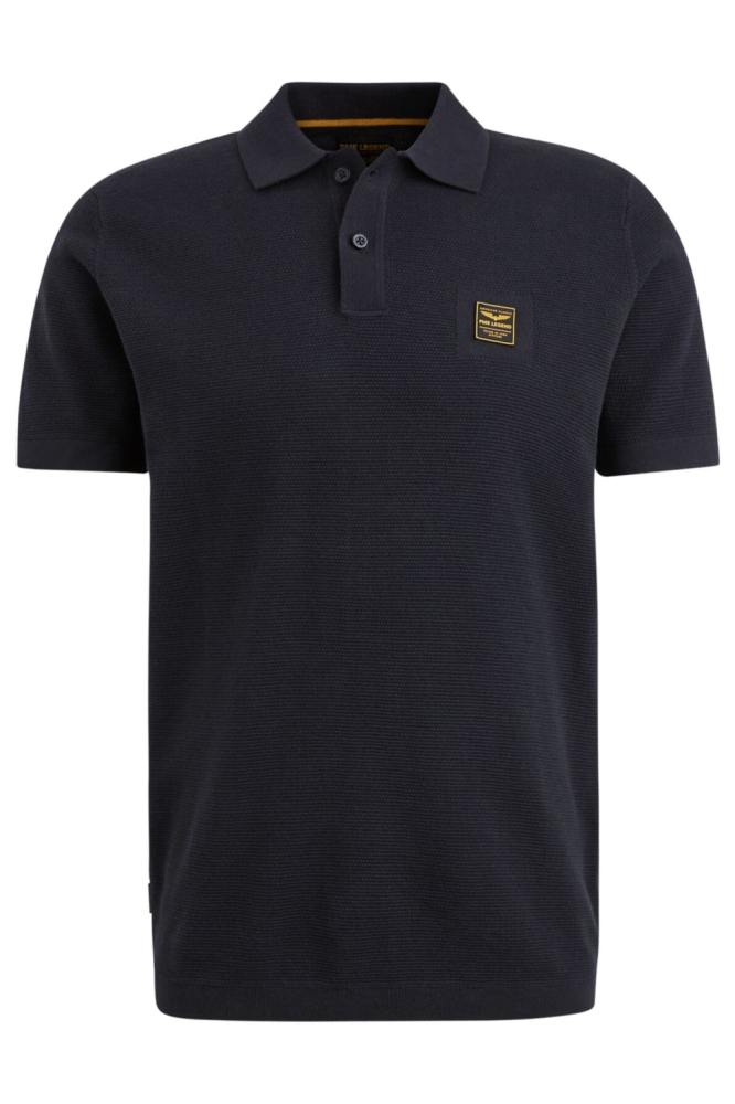 PME legend blauwe heren polo | Vooraanzicht