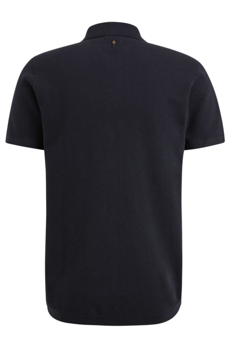 PME legend blauwe heren polo | Achteraanzicht