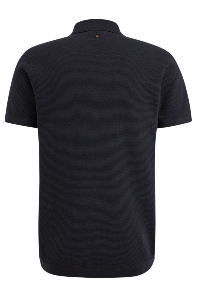 PME legend blauwe heren polo | Achteraanzicht