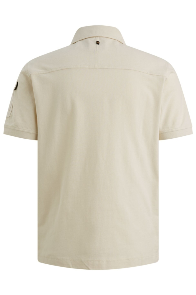 PME legend beige heren polo | Achteraanzicht