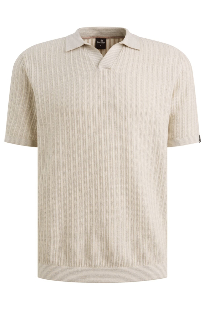 Vanguard beige heren polo | Vooraanzicht